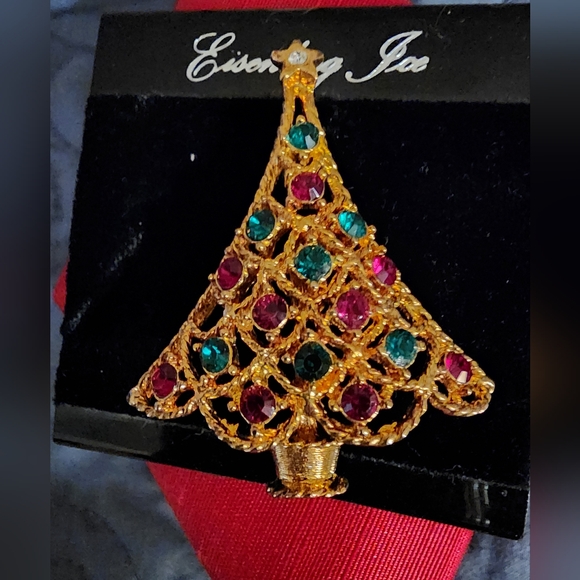 Vintage Eisenberg Christmas Brooche - Picture 1 of 4